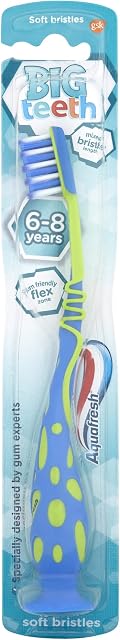 Aquafresh Big Teeth Toothbrush for Kids, Soft Bristles, 6-8 Years