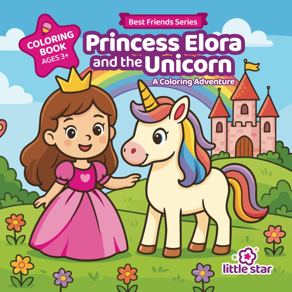 Princess Elora and the Unicorn: A Coloring Adventure