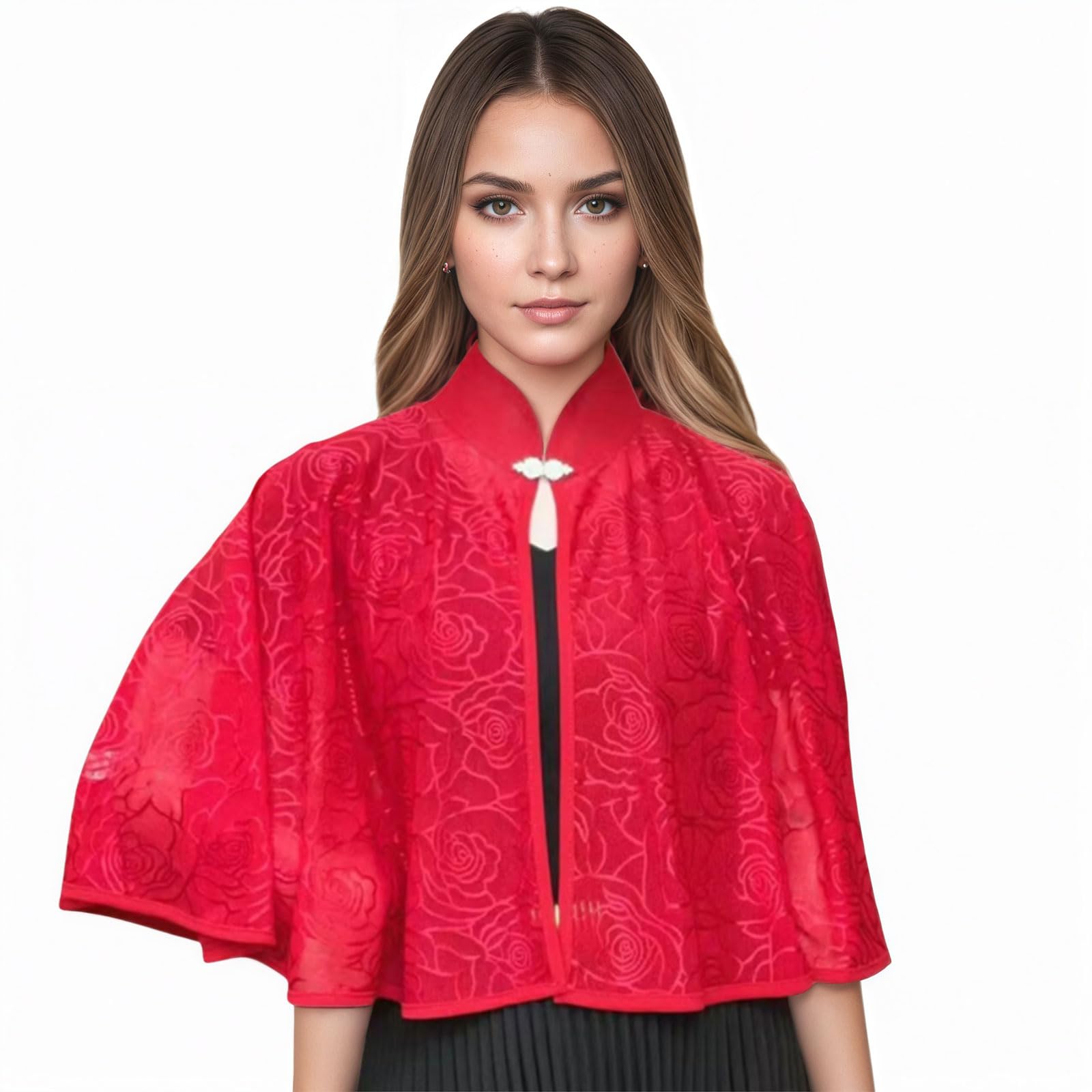 MICFENY Delicate Trimmed Outfit Flapper Shawl For Bride Mothers Wedding Party Dress Photo Props