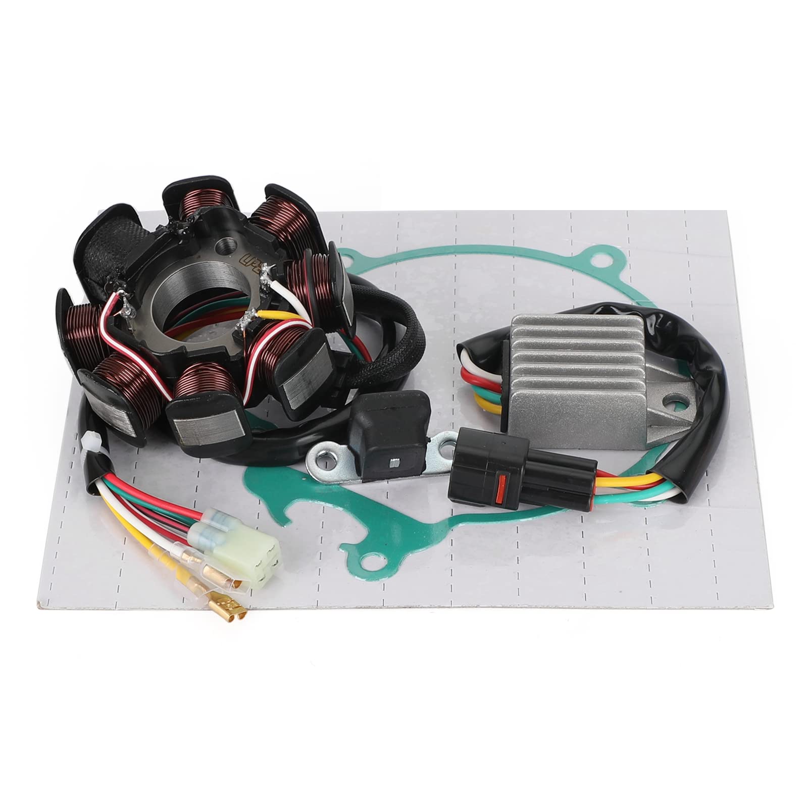 Topteng Magneto Stator Spannungsgleichrichter Dichtung, Stator Kit, Statorspule Bausatz fit für Husqvarna/Husaberg TE250 TE300, fit für 250 300 XC EXC