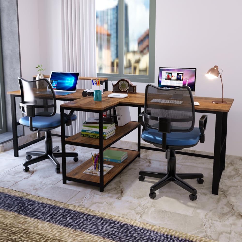 Klaxon L Shaped Study Table for Students and Adults/Computer Table for Home-Office/Gaming Table/Computer Desk for Corner - Wood & Metal (Christo-Forest Dark & Black, Installation by Klaxon) (B0CCYWCJH1) Amazon Price History, Amazon Price Tracker