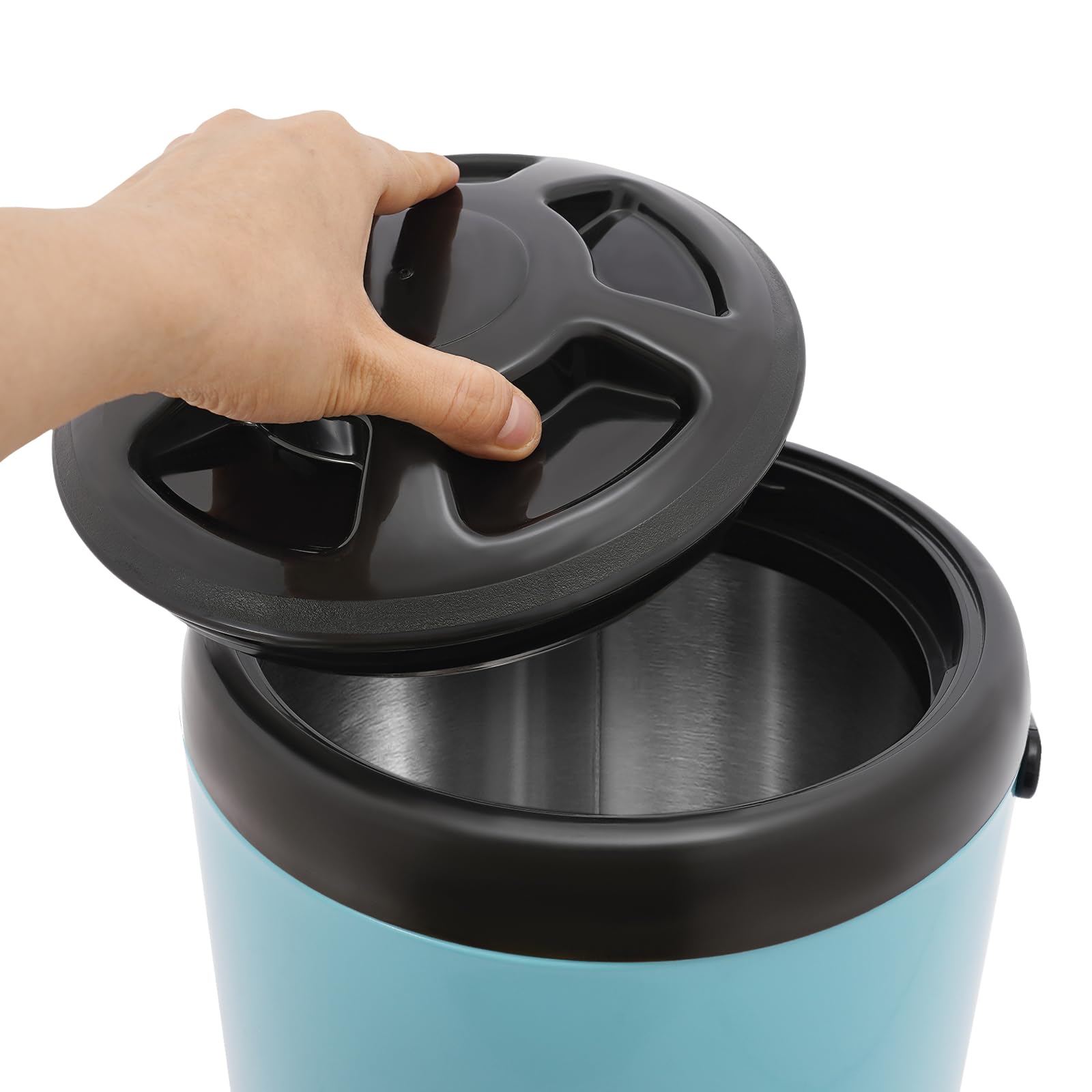 Dispenser per bevande da 12 l, contenitore isolato, in acciaio inox, per acqua calda e fredda, con rubinetto, distributore di bevande per caffè, cioccolato, tè al latte, succo (blu)