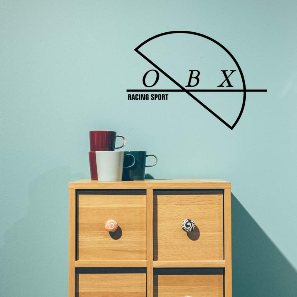 Gadgets Wrap Wall Decals 29CM Wall Stickers Black Color - (OBX Racing Sport)