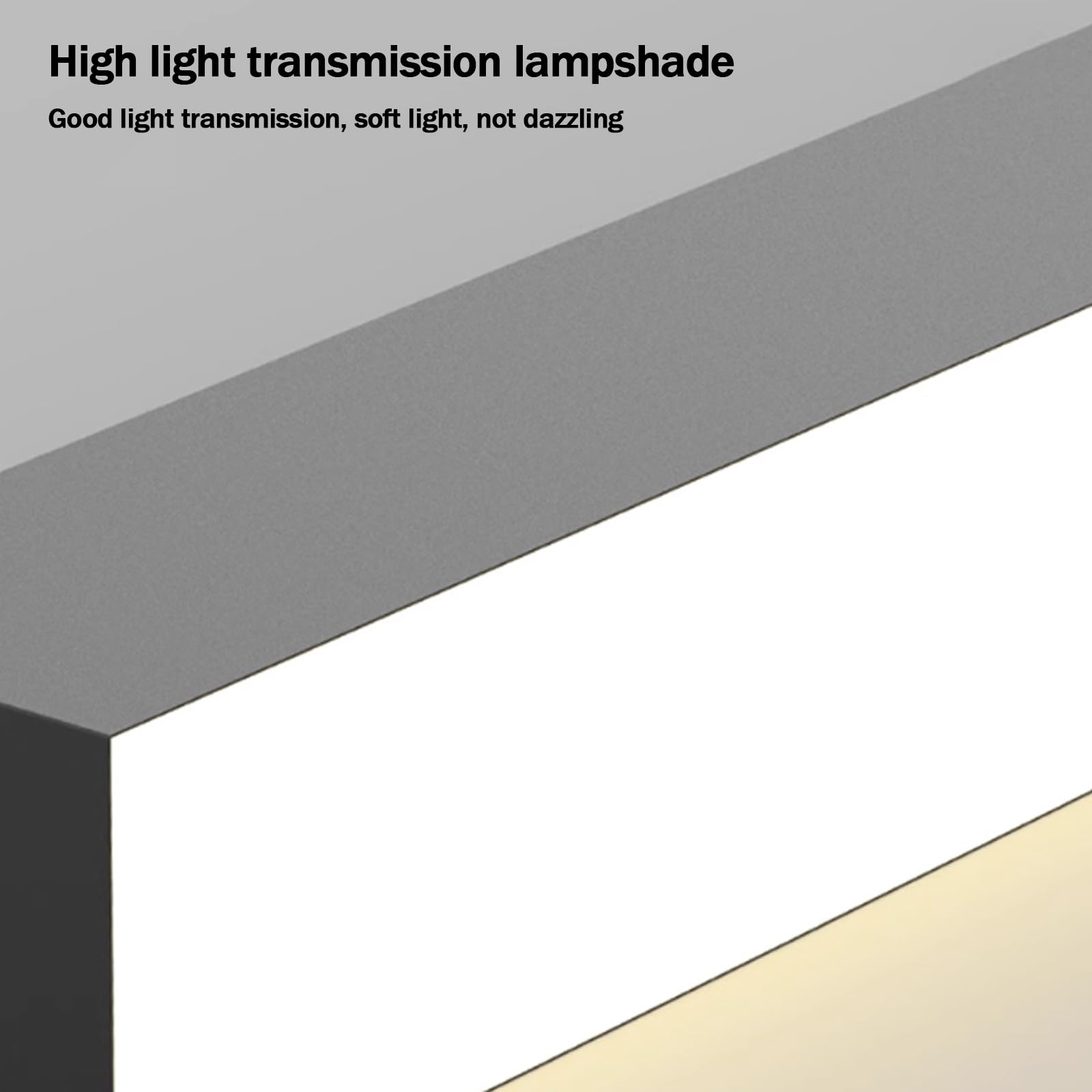 LED Rettangolo Lungo Plafoniera Alluminio Acrilico Moderno Interni Lampada da Soffitto Creatività Decorazione Plafoniere Lineare Design per Soggiorno Corridoio Balcone (Bianco Luce Calda,100cm)