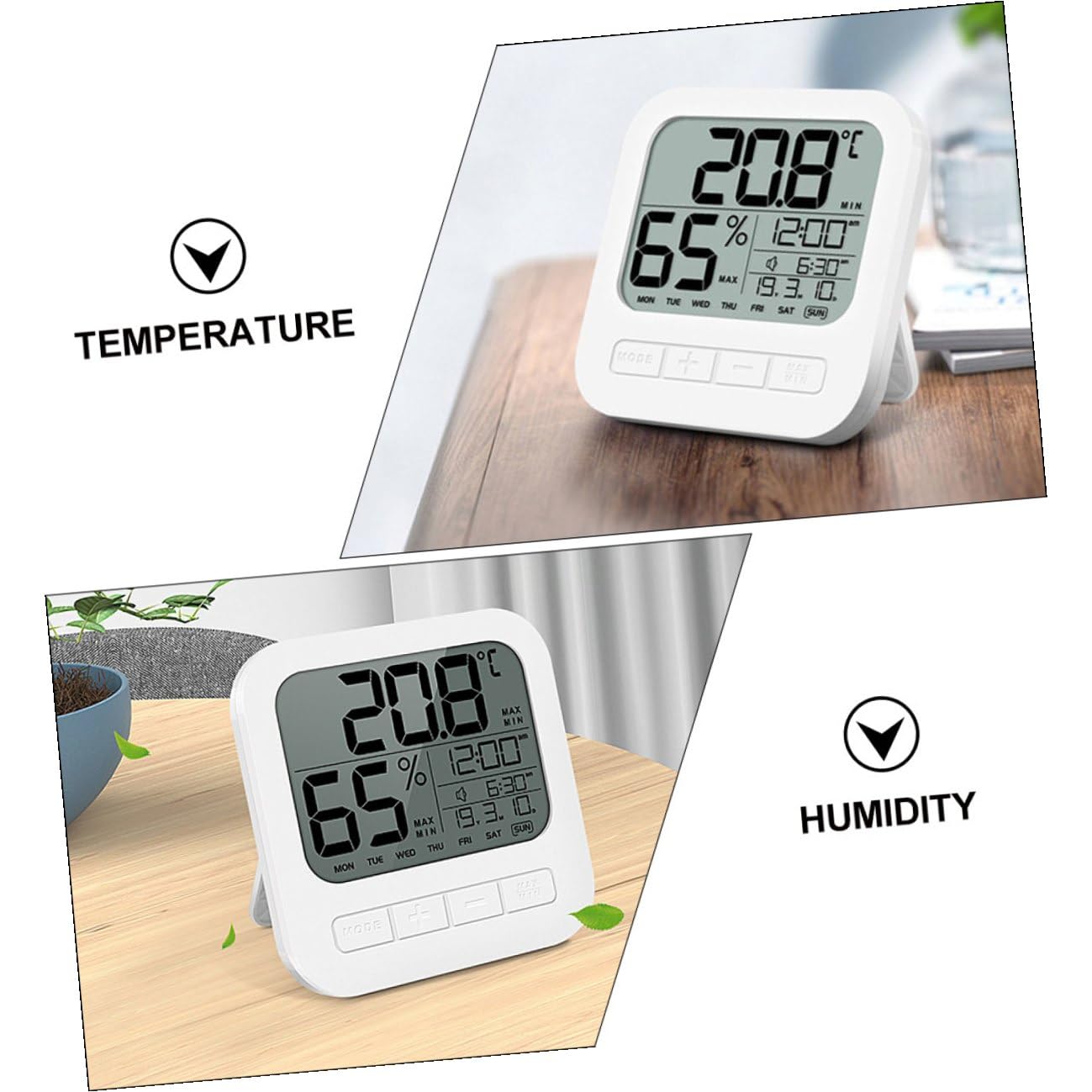 DOITOOL Hygro - Indicatore elettronico per casa, casa, ufficio, alta precisione, umidità per il monitoraggio del clima
