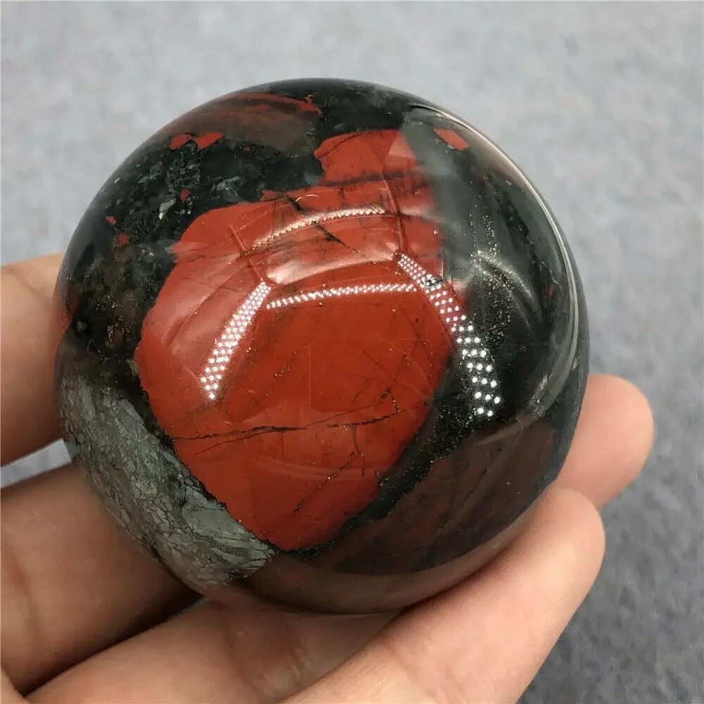XGINERFEX Beautiful African Blood Stone Quartz Sphere Crystal Ball Ornaments (Size : 900-1000g) Gemstone Stone