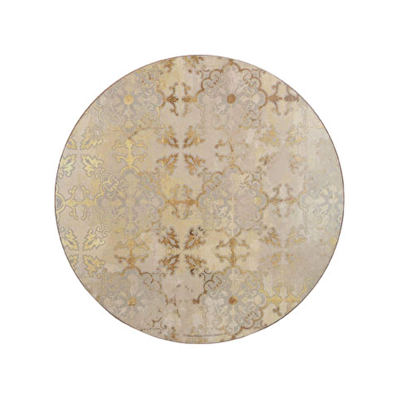 Creative Tops Tischsets, 4er-Set, runde Tischsets mit Korkrücken, luxuriöse Lackierung, Gold Impressions Design Kollektion, 4 Tischsets, 29cm Durchmesser, 1 Set