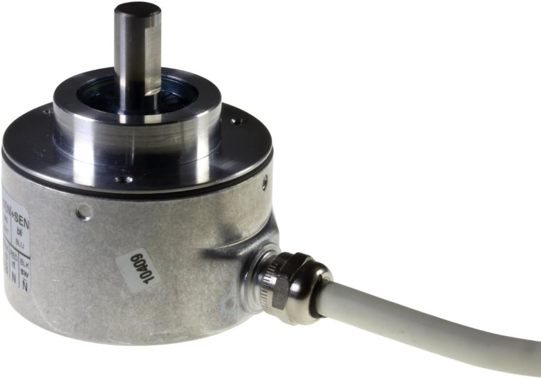 Hengstler 0522137 RI58-O/5000EK.42IB Incremental Encoder, 10 mm Solid Shaft, 5000 Pulses, Grey