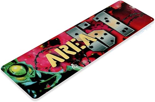 Miniatura 2 de Tinworld Letrero de estaño Área 51 Arcade Shop Sala de juegos Decoración de metal Marquesina Retro Consola A220