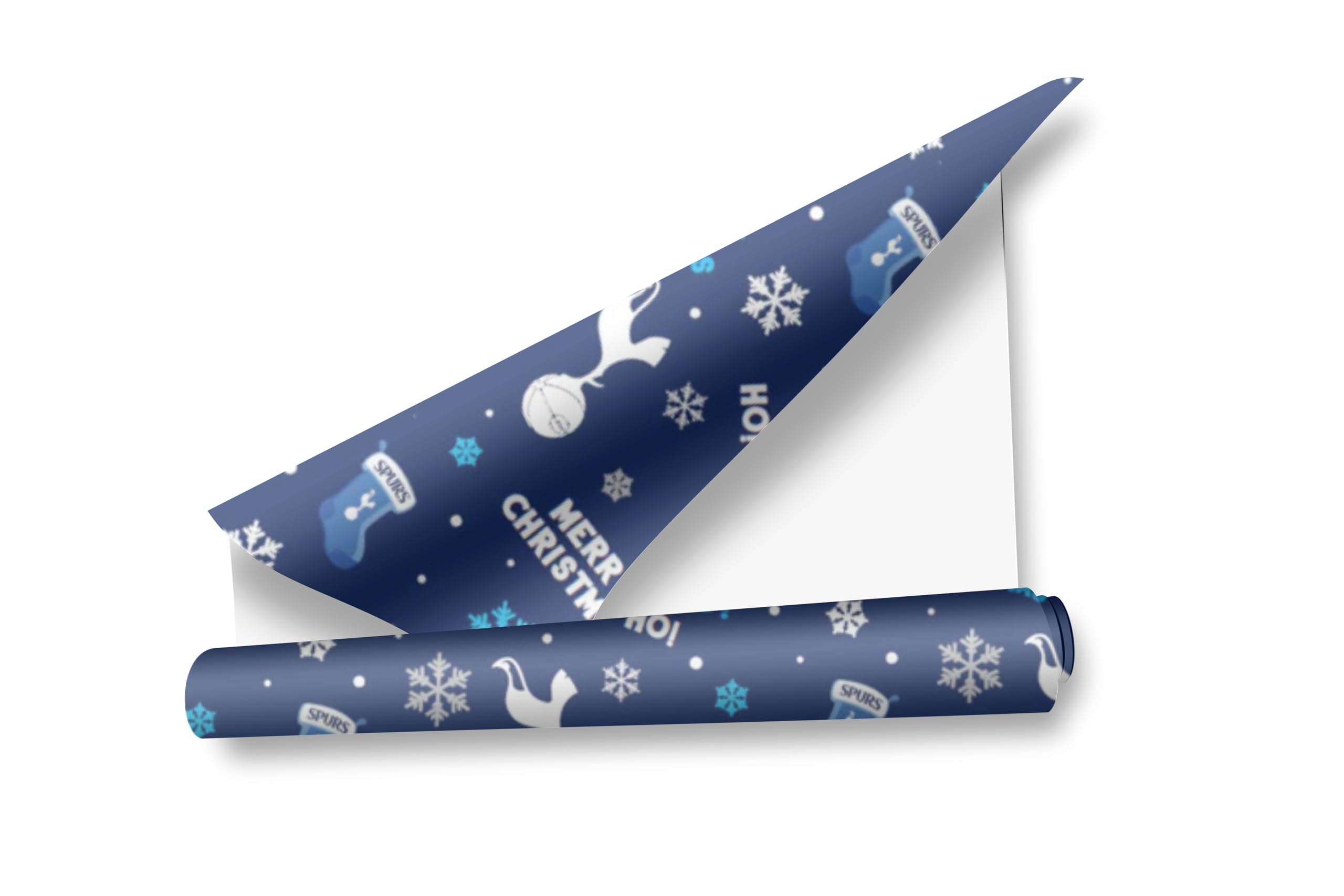 CHRISTMAS WRAPPING PAPER TOTTENHAM HOTSPUR FC CHRISTMAS WRAP FOR GIFTS FOOTBALL 2 SHEETS 2 TAGS WRAP