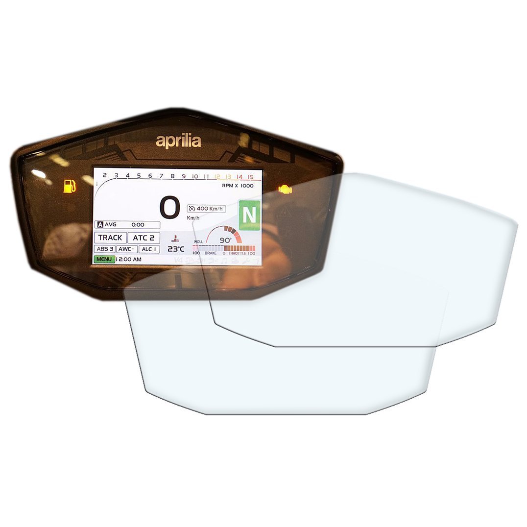 Speedo AngelsDashboard screen protector for Aprilia Tuono (all models) 2017+ 1 x Anti Glare & 1 x Ultra Clear