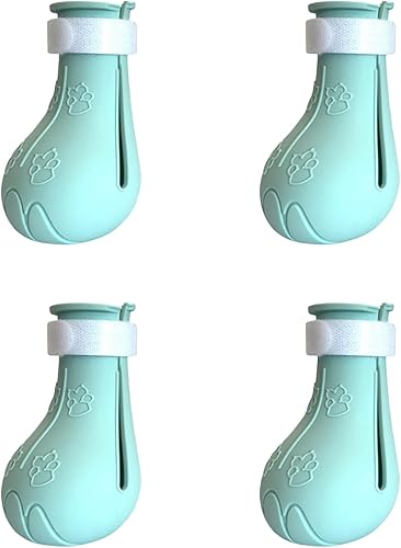 Miniatura 6 de Cubierta antiarañazos para gatos para rehabilitación de enfermería, botas de gato solo para gatos, guantes de baño ajustables para gatos (rosa-c)