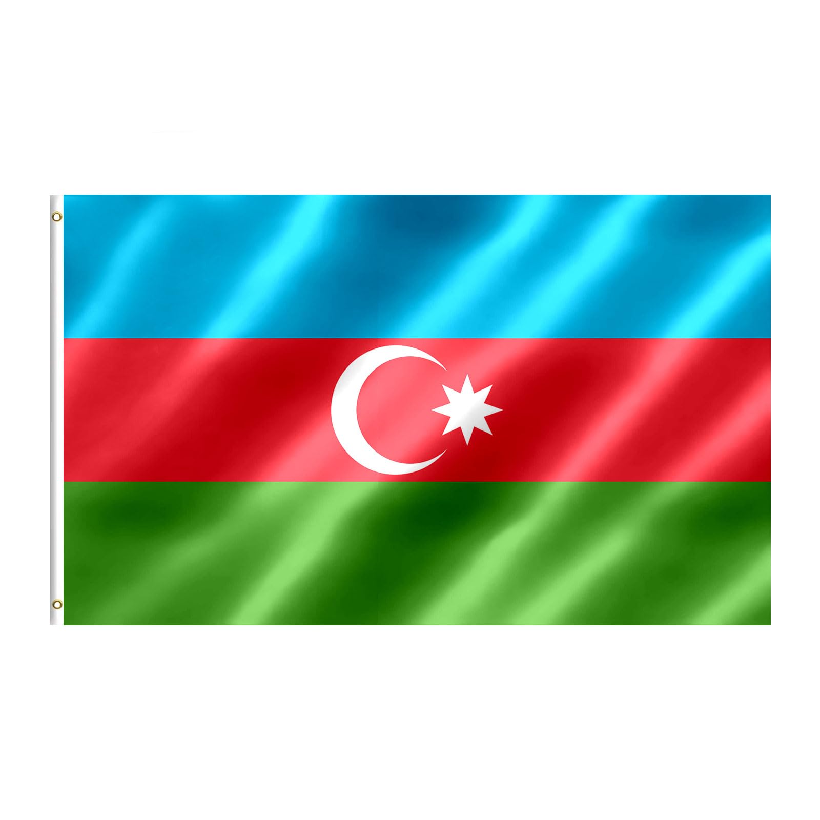 Azerbaijan Flag 3x5 FT Azerbaijani Flag With Brass Grommets Fade Proof For Outdoor Decor(Azerbaijan)