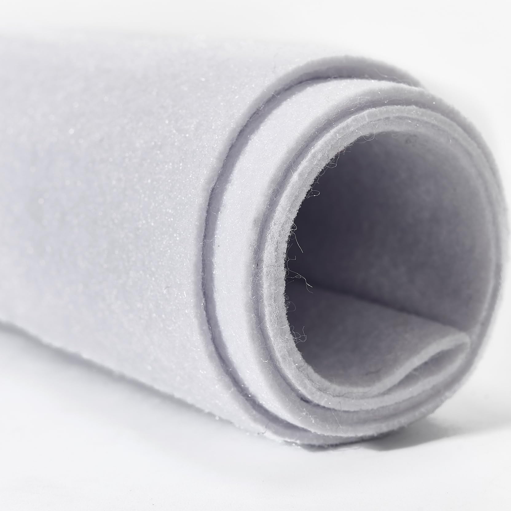 FOLGOS Soft White Felt Fabric Sheets 18"X 72"/ 1.6mm Thick Sewing Patwork Material Large Craft Felt Roll Fabric by The Yard
