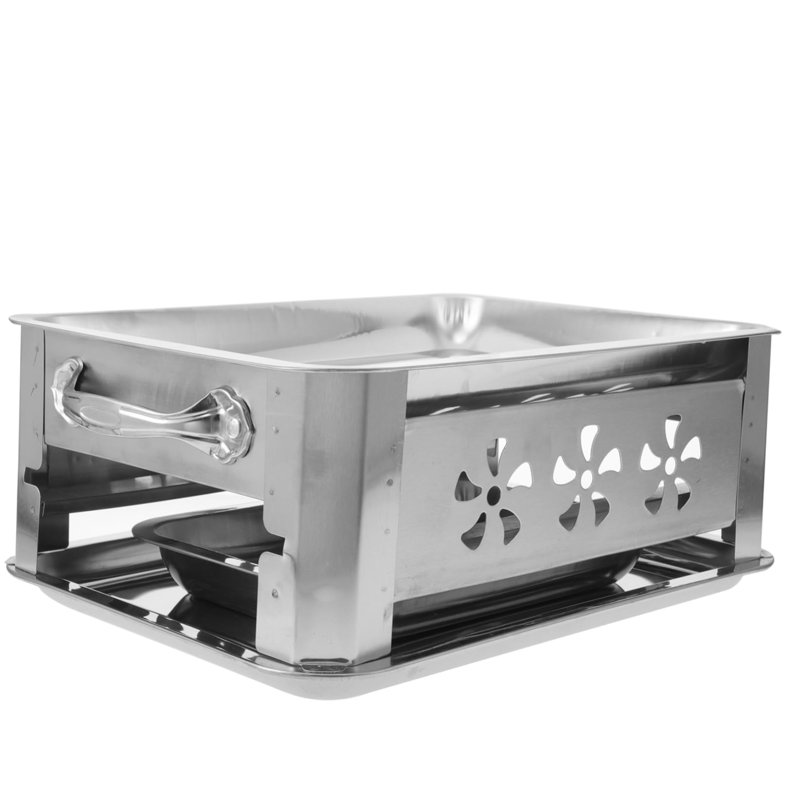 Toyvian Bandeja para Almacenar Pescado Rectangular de Acero Inoxidable | Plata, Bandeja a Juego, para Camping y Cocina, Práctica Fácil Almacenamiento