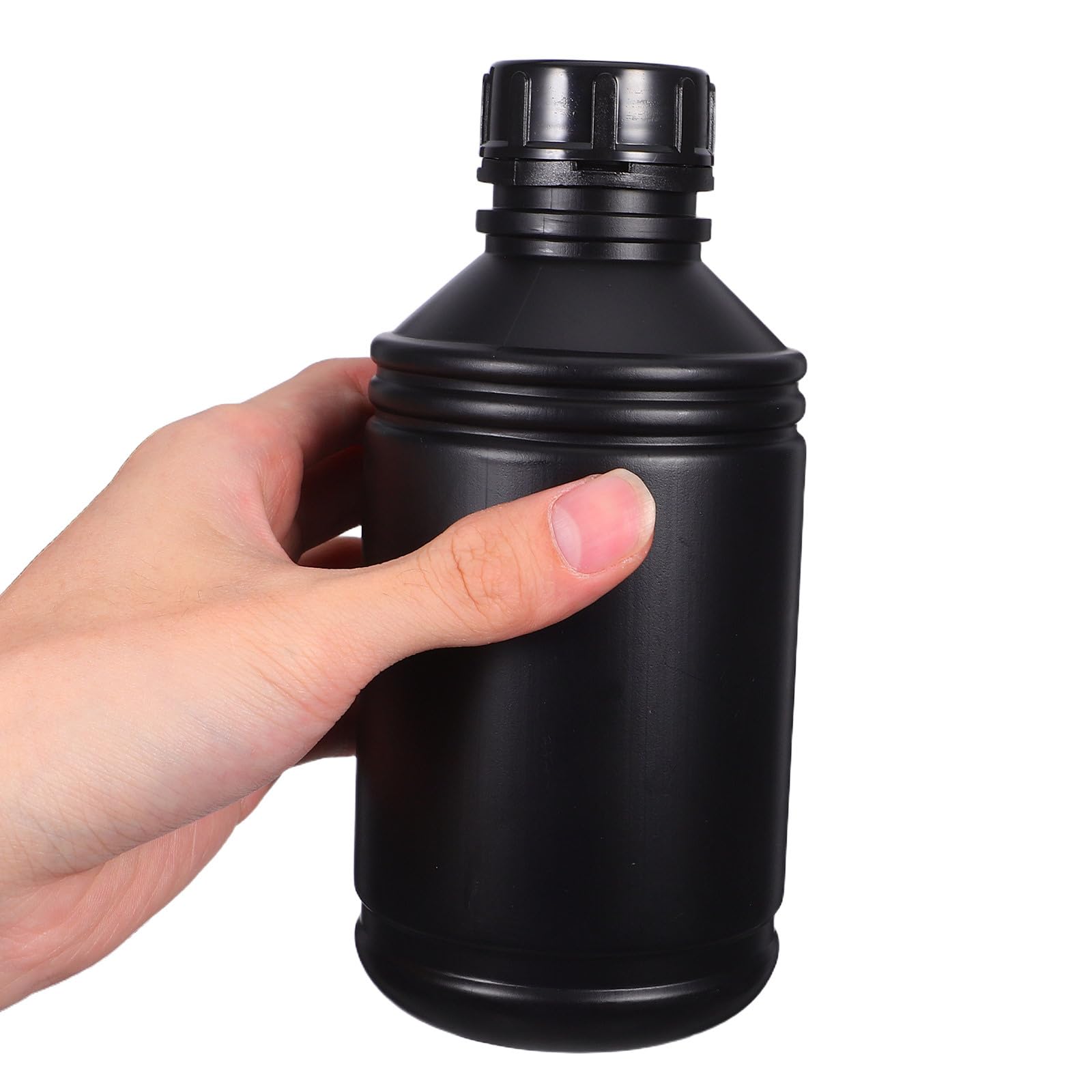 BESTonZON Lot de 12 flacons de stockage de produits chimiques en PEHD de 500 ml, contenants de stockage de liquides photographiques avec couvercles pour le développement et le traitement de films