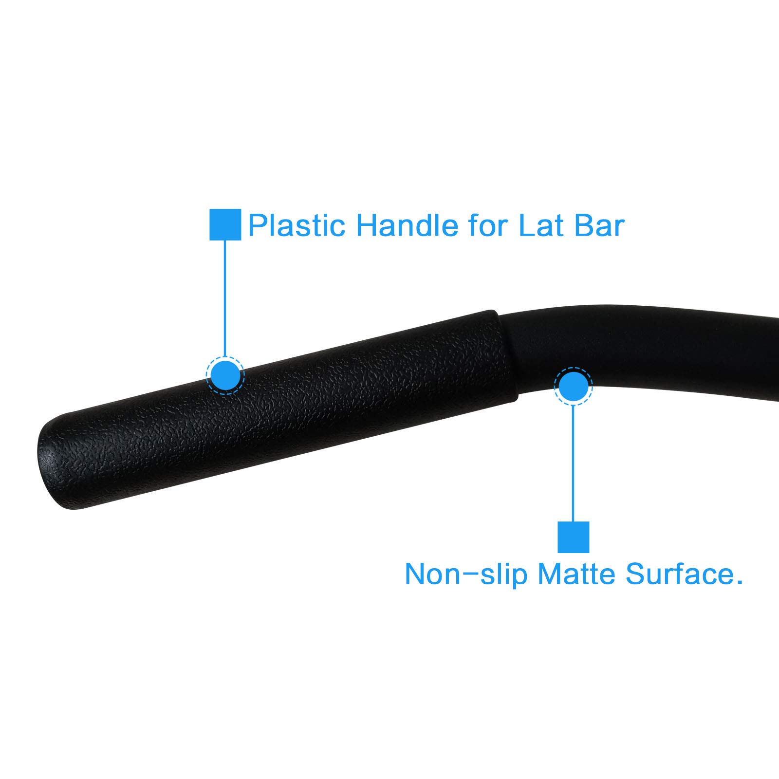 MARSAFIT Fitness 6 cm vet D-handvat LAT kabelbevestiging, LAT Pull Down Attachment Enkele D-handgreep, Ondersteuning tot 1000 pond, Tricep Press Down Bar Kabelbevestigingen voor Gym (Dia: 1,57 inch