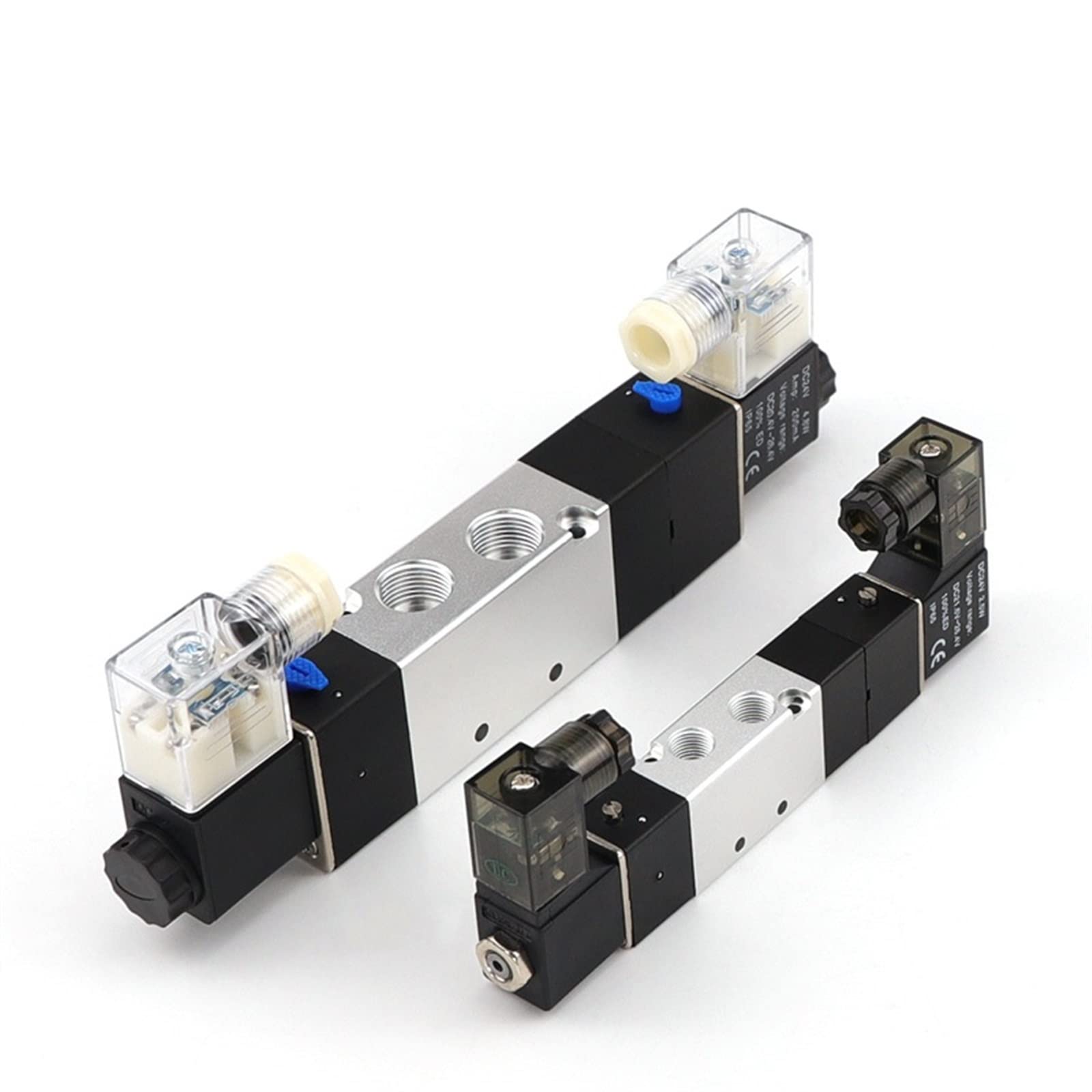 Three-Position Five-Way Solenoid Valve 4V130C/4V130P/ 4v130e-a /B06 DC24V AC220V DC12V Medium Seal Pneumatic 1Pcs(4v130p-06,AC220V)