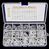 VOGOOPOI 225 PCS Clear Food Grade Silicone O Rings Rubber Set O-Ring Silicone Seal Kit O Seal Ring Different Sizes