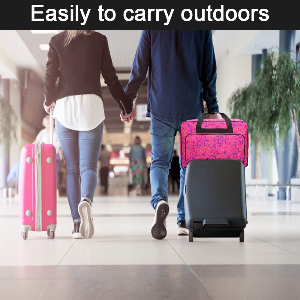 LYTIVAGEN Borsa per Macchina da Cucire in Nylon Borsa per Cucire di Grande Capacità Sacchetti Impermeabile Borse da Trasporto Cucire Custodia Universale Protettive per Macchina da Cucire (Rosa)