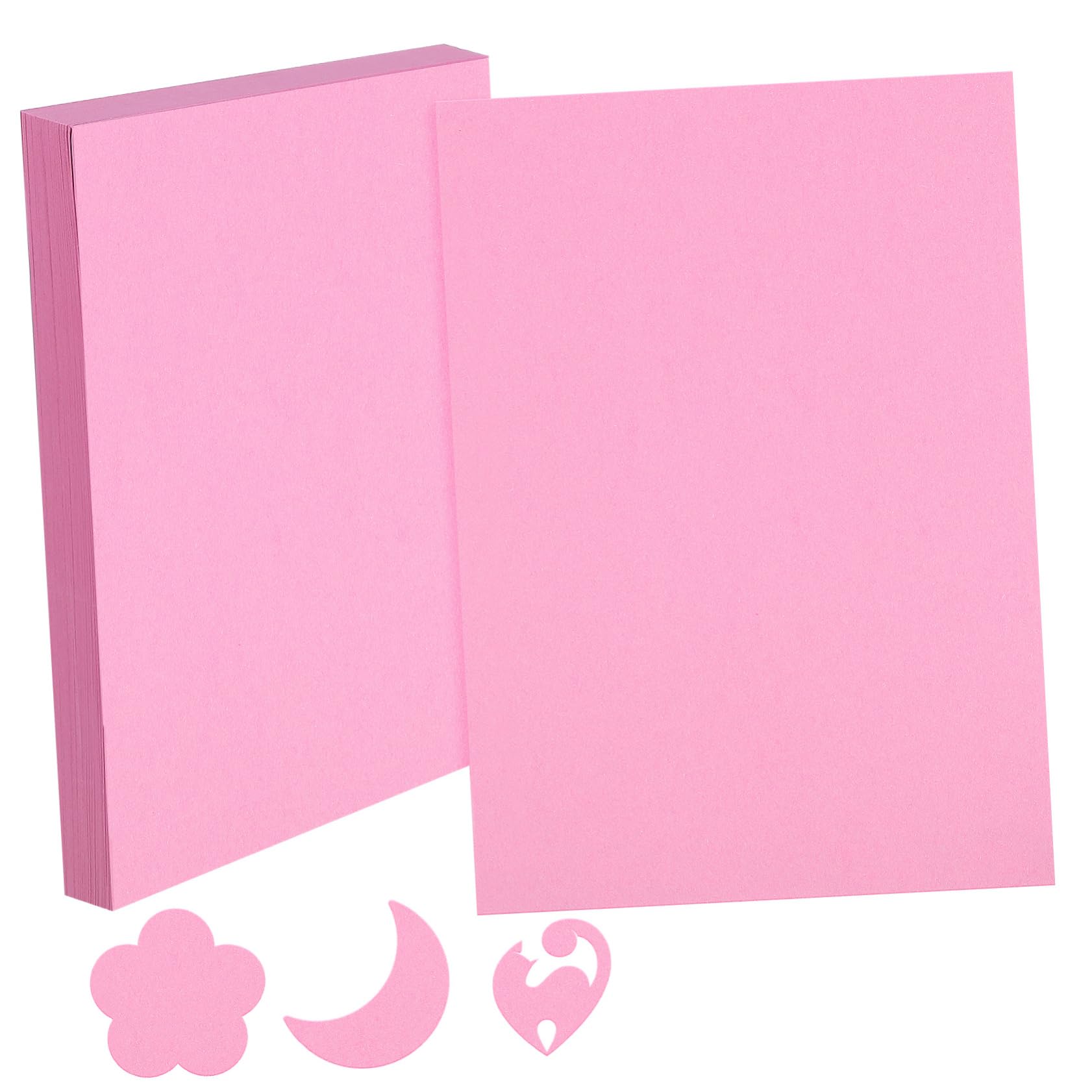 Papier Cartonné Couleur A4 Rose 230g, 100 Feuilles, Robuste et Facile à Manipuler, pour Découpage et Fabrication de Cartes pour Garçon et Filles