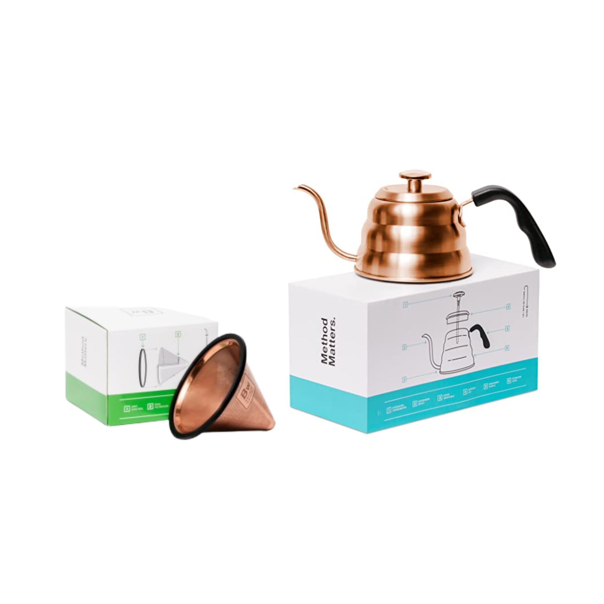 Barista Warrior Pour Over Copper Kettle & Pour Over Copper Filter