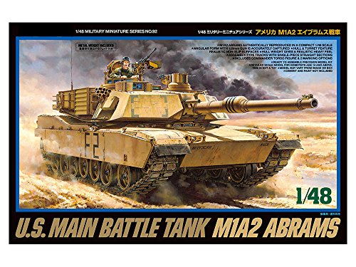 Image of TAM32592 1:48 Tamiya M1A2 Abrams US Main Battle Tank [MODEL BUILDING KIT],