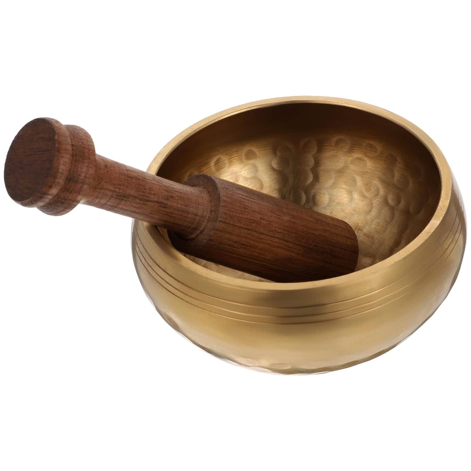 Set Campana musicale buddista Campana sonora con maglio Campana yoga Accessori per meditazione Campana tibetana buddista Campana tibetana per preghiera Consapevolezza Campana tibetana con asta di l
