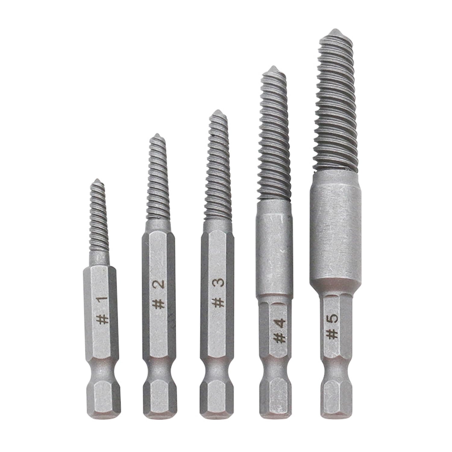 5 Piece Thread Repair Kit, Extractor, Screw Saurus, Reverse Tap, Hexagonal Shaft Screw Removal Bit, Stripped Screw Removal Bit, Damaged Screw Thread : Industrial & Scientific