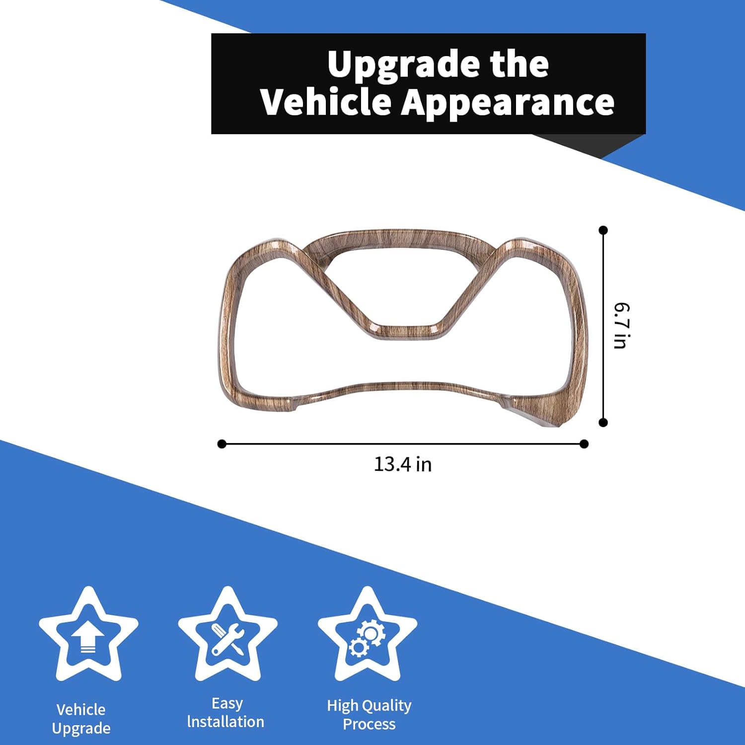 Voodonala for Chevy Colorado 2014-2022 Dashboard Trim Cover Compatible with Chevrolet Colorado 2014-2022 /GMC Canyon 2014-2022(Wood,1Pc)