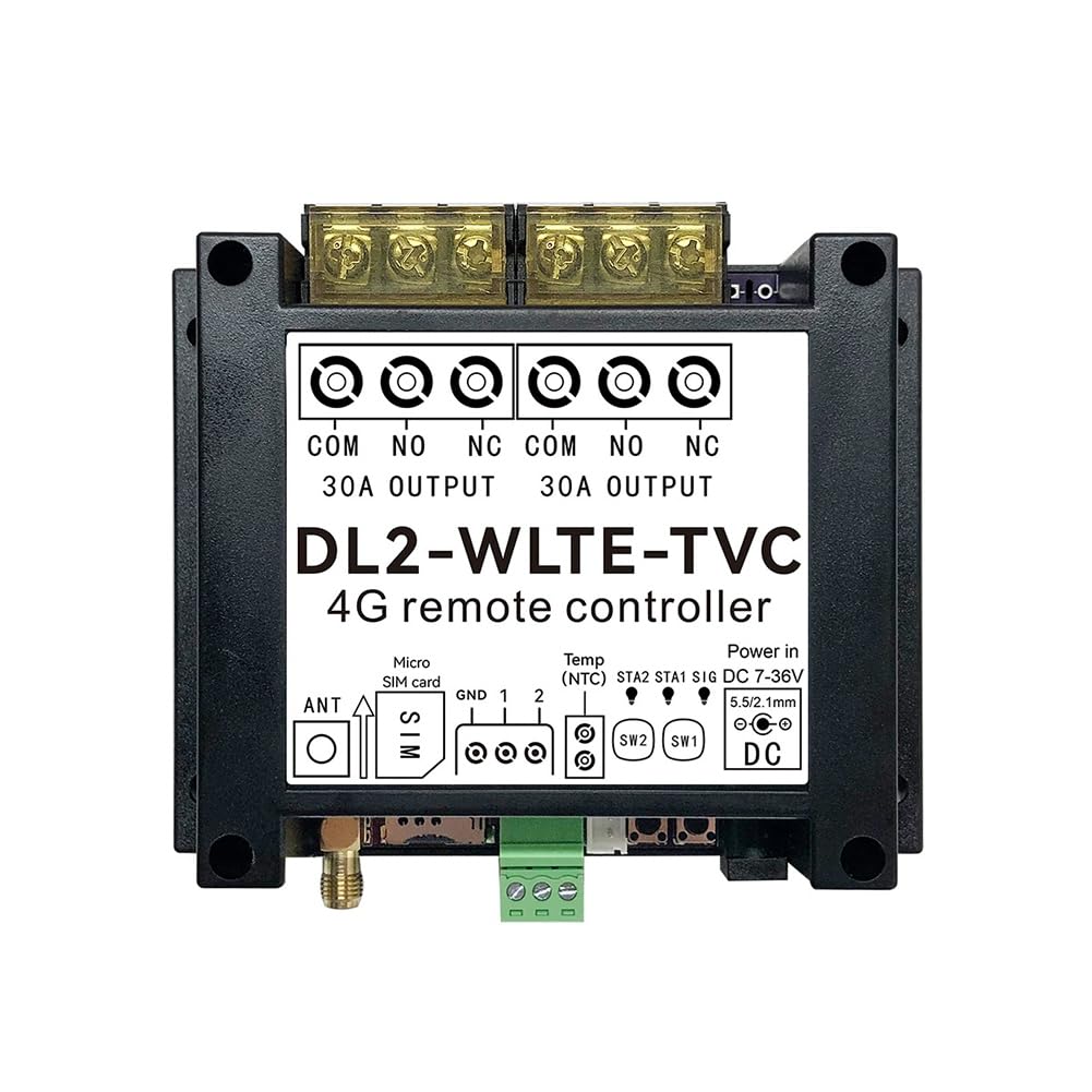 UDSKNV[KSL Switch Controller with Temperature Sensor DI Input Alarm GSM 4G SMS APP Web Controller