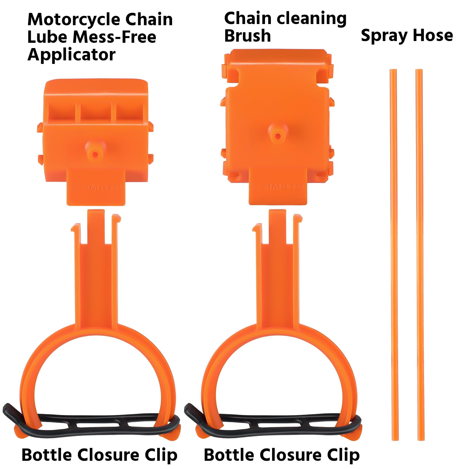 Yiyiring 5 Pcs Motorcycle Chain Cleaning Kit — Motorcycle Chain Brush, Bicycle Lube Tool and Microfiber Towel, Bike Cleaner Tool Set for Motorsport Street Bike Crankset, Fits 428, 520, 525, 530