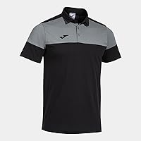 Joma Maglia a Manica Corta Uomo Crew V Nero Grigio