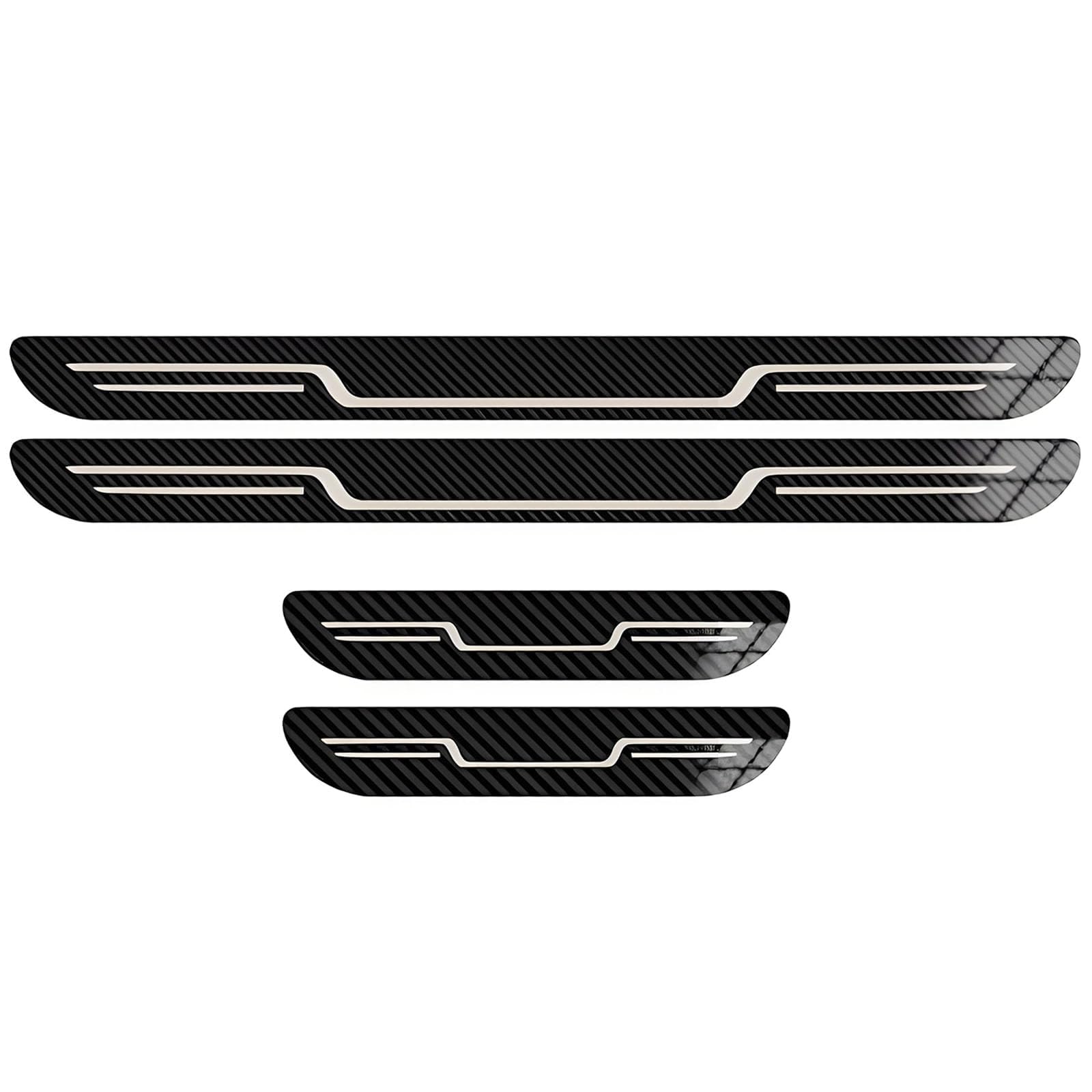 KJGXN 4 Pcs Automotive Stainless Steel Kick Plates, for Peugeot 2008 2013 2014 2015 2016 2017 2018 2019 Front/Rear Door Sill Scuff Plate Guard Anti-Scratch Entry Guard Auto Accessories