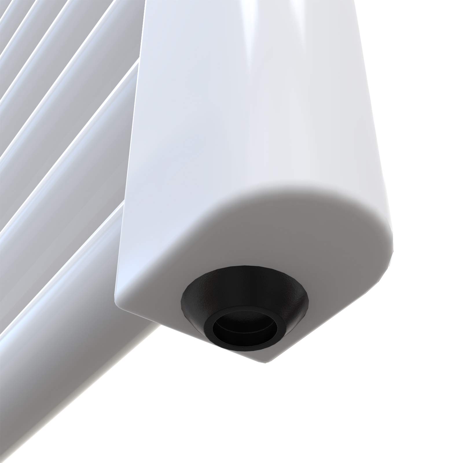 SONNI Grzejnik łazienkowy, 1600 x 400 mm, suszarka na ręczniki, biała, 358 W, designerska, ogrzewanie, przyłącze środkowe z białym termostatem multiblokowym