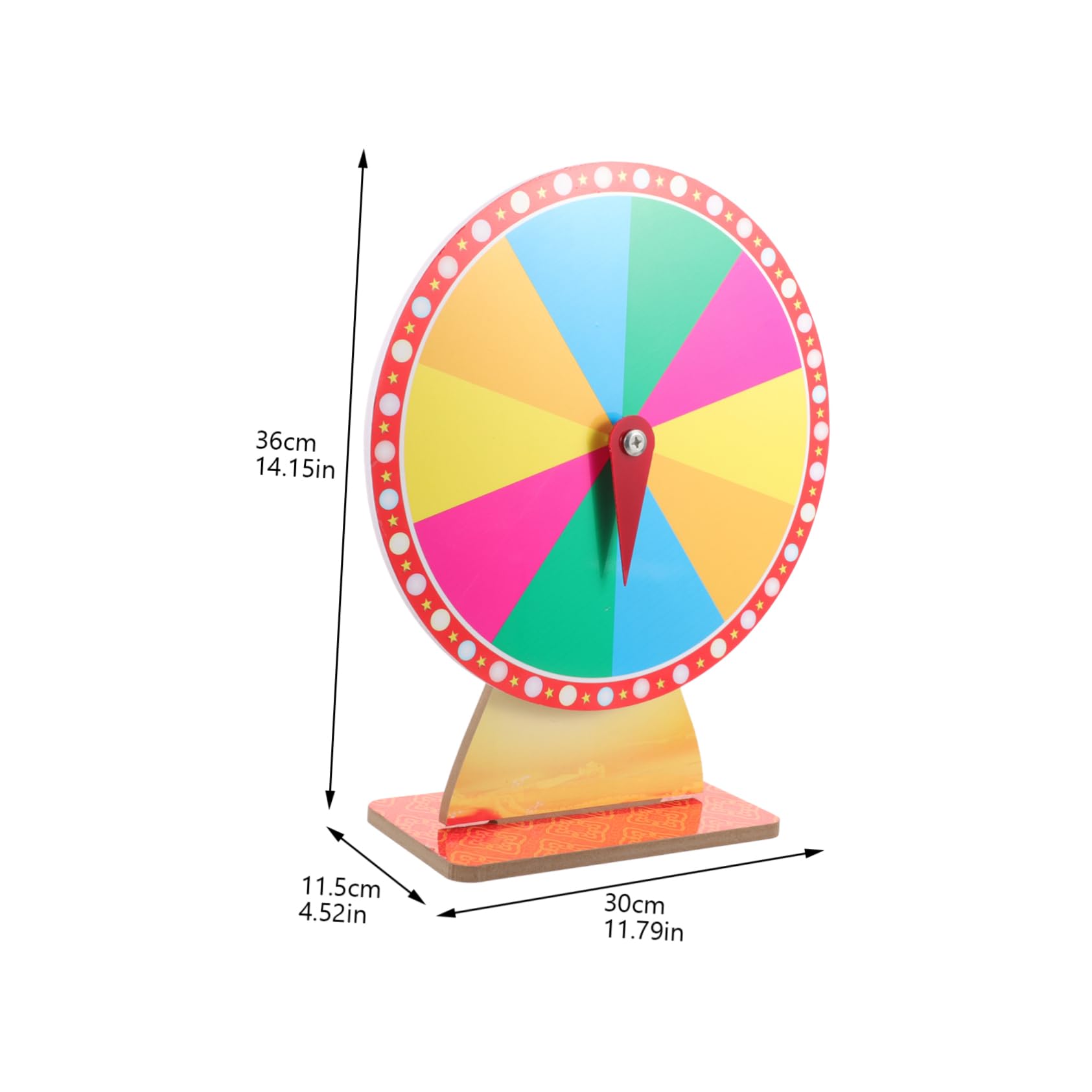 MOLUCKFU DIY Prize Wheel Game Raffle Fortune Wheel Tabletop Turntable Party Game Prop