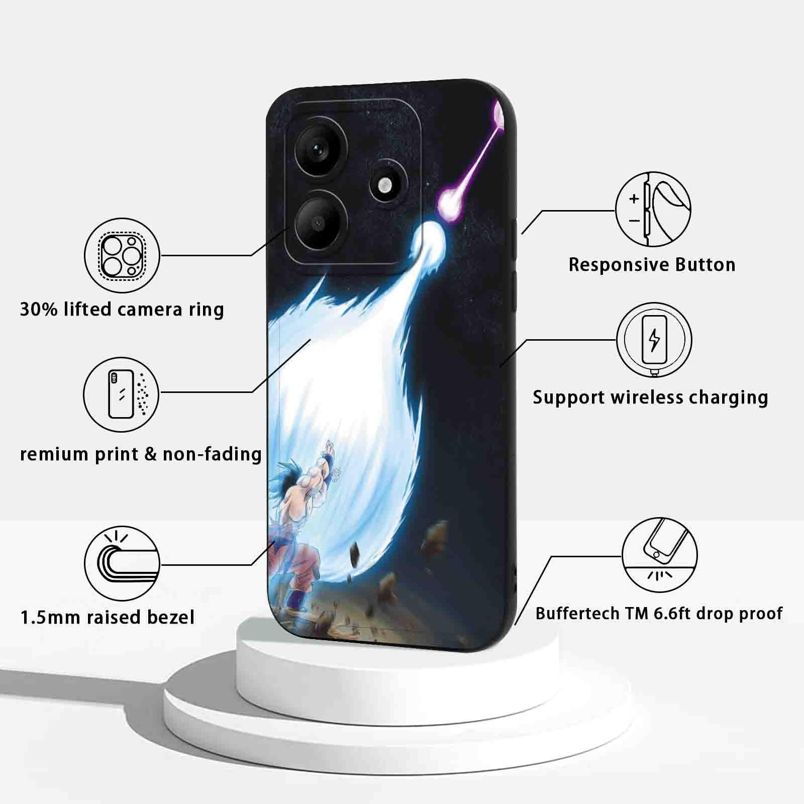 Coque Huawei P40 Motif Dragon Ball Z - Goku Et Boule De Cristal, Protection Design Original, Fabriqué En France