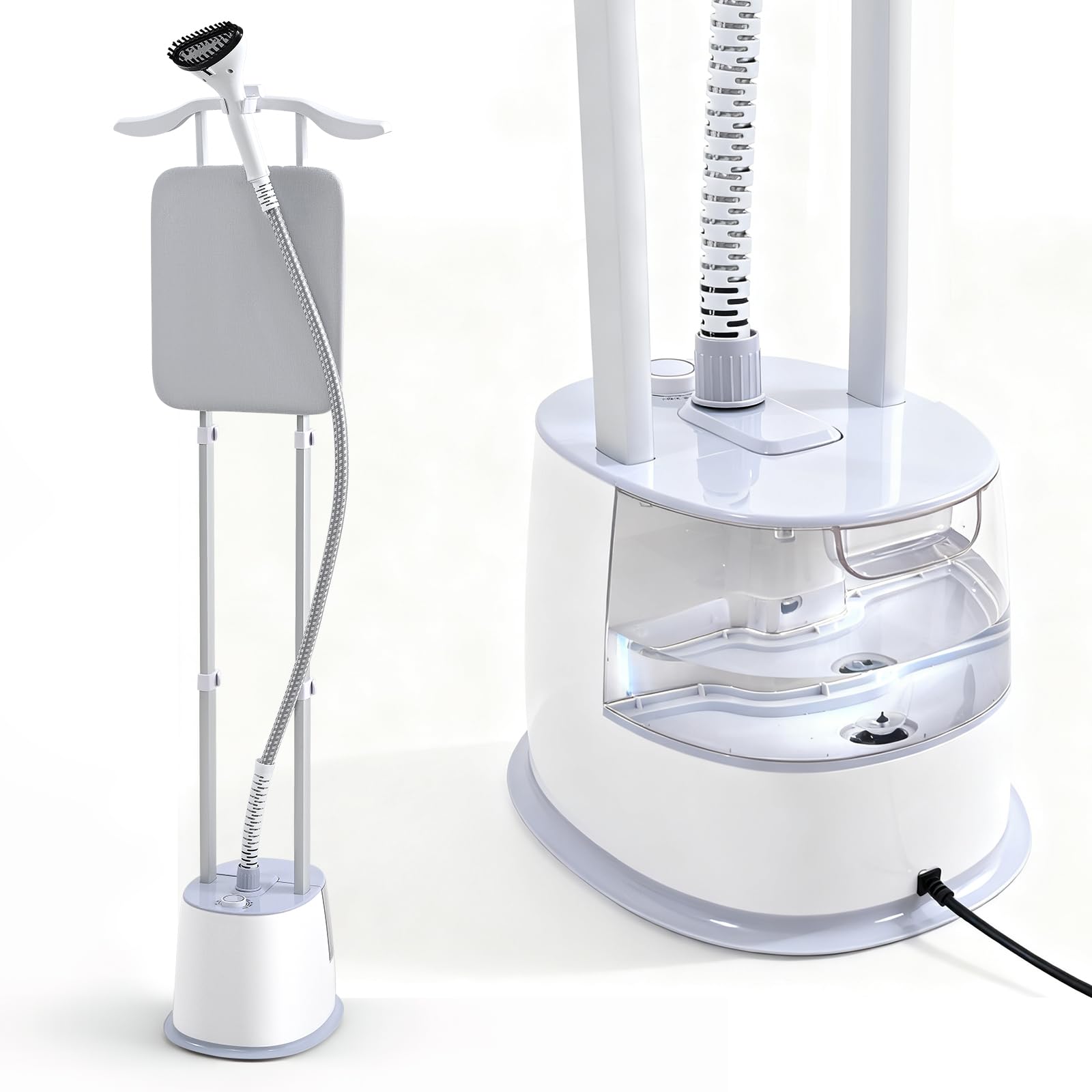 Professional Upright Clothes Steamer, Vertical and Horizontal Garment Steamer, 2000W Steamer with 38g/min Flow, 2.5L Tank 9 Steam, Fast Heating Steamer Clothing Fabric, Removes Creases Wrinkles