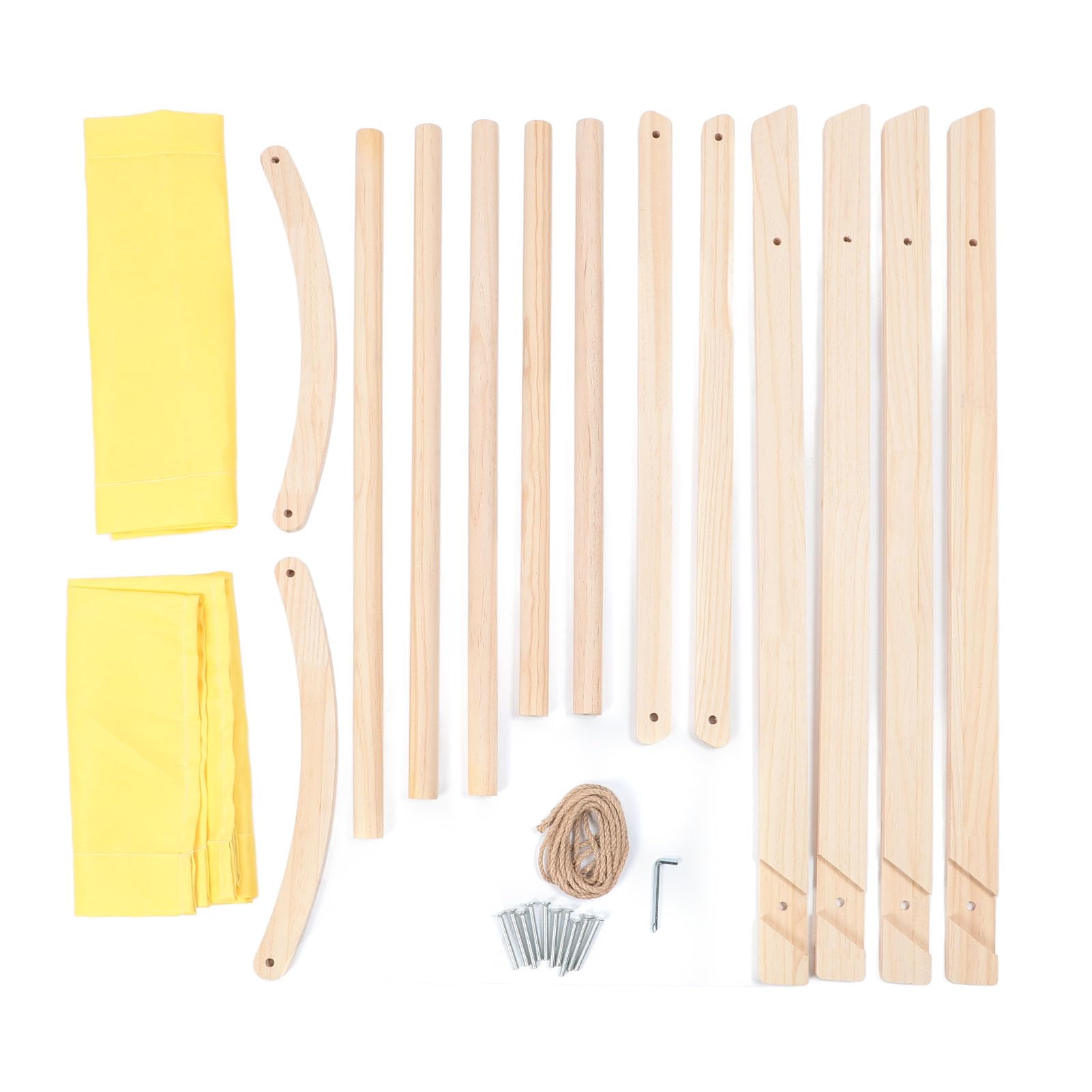 Cama Hamaca con Columpio para Gatos, Cama Elevada para Gatos de 2 Capas con Marco de Madera, Soporte de Carga Fuerte, Resistente a los Arañazos, Juguetes de Columpio para