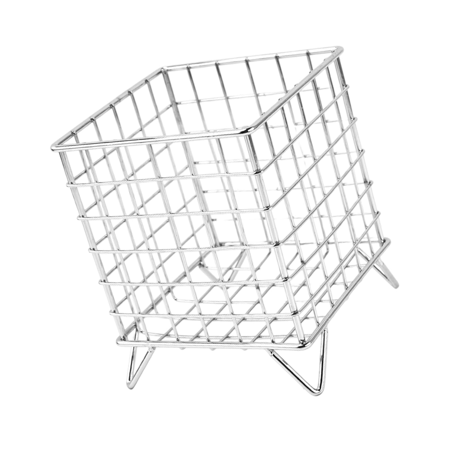 Nucelit Contemporary Handwoven Metal Holder Offices Supply Organizers for Cosmetics Accessories and Small Items Compact Size Creative Metal Storage Basket