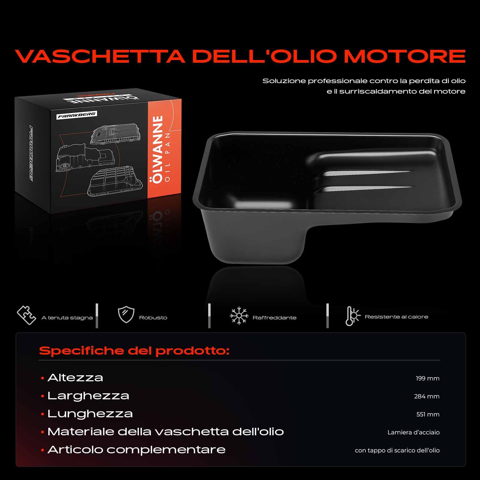 Frankberg Coppa dell'olio coppa dell'olio motore diesel 504349107 | Compatibile con: EuroCargo Tector