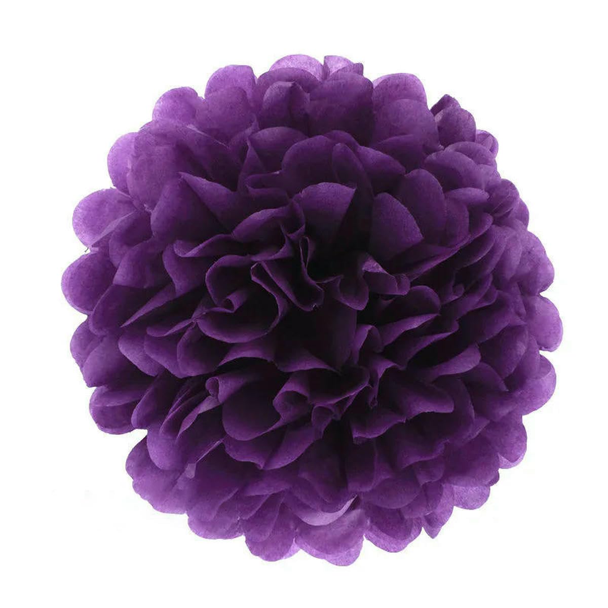 AYHTUD 5pcs 4 6 8 10 12 Inch Tissue Paper Pom Pom Poms Wedding Party Paper Pompom Flower for Wedding Decoration Pompoms Birthday Baby-purple-12 inch 30cm