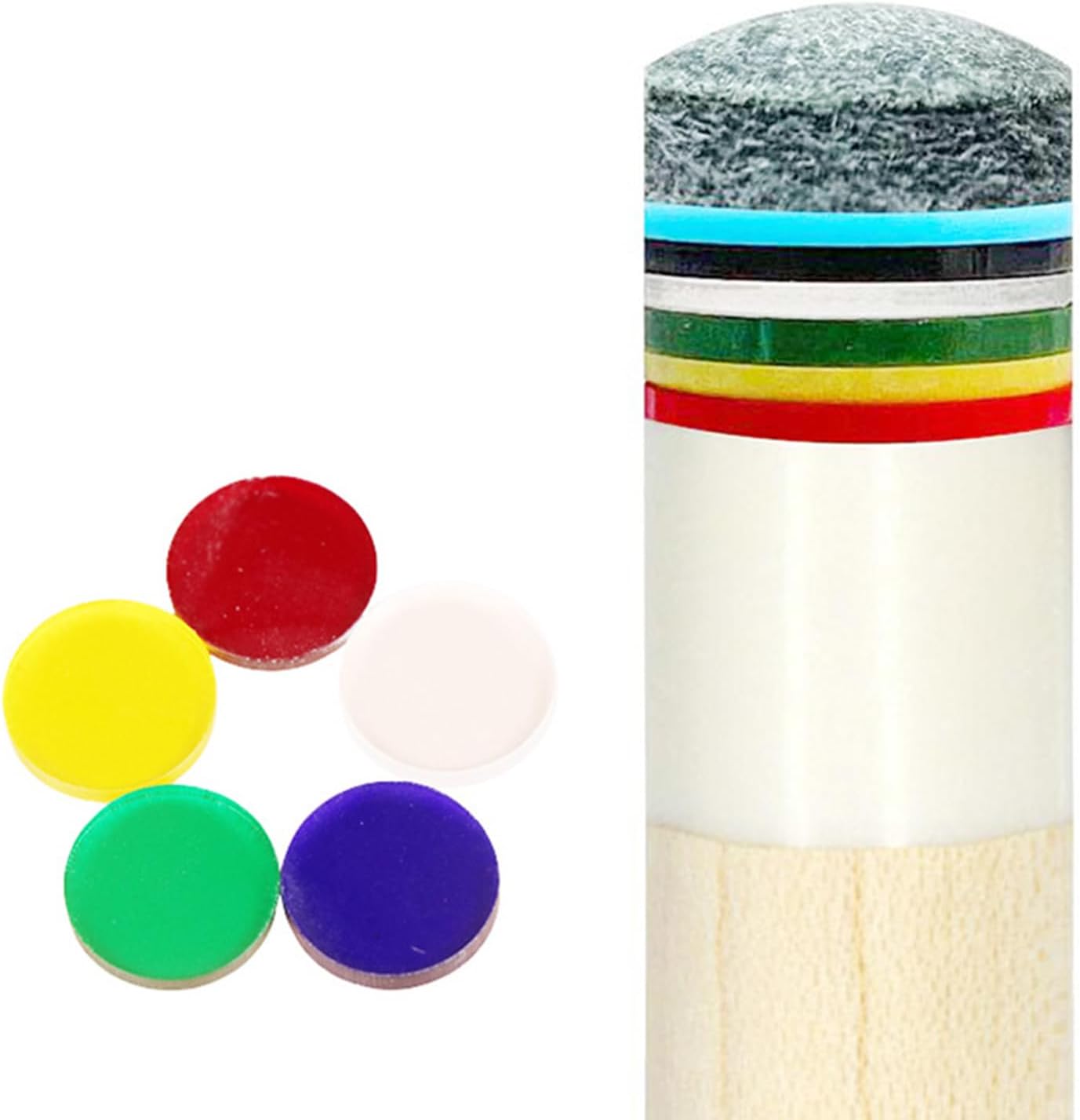 10Pcs Clear Acrylic Billiard Pool Cue Replacement Pool Stick Tips Snookers Cue Tip for Pools Cues