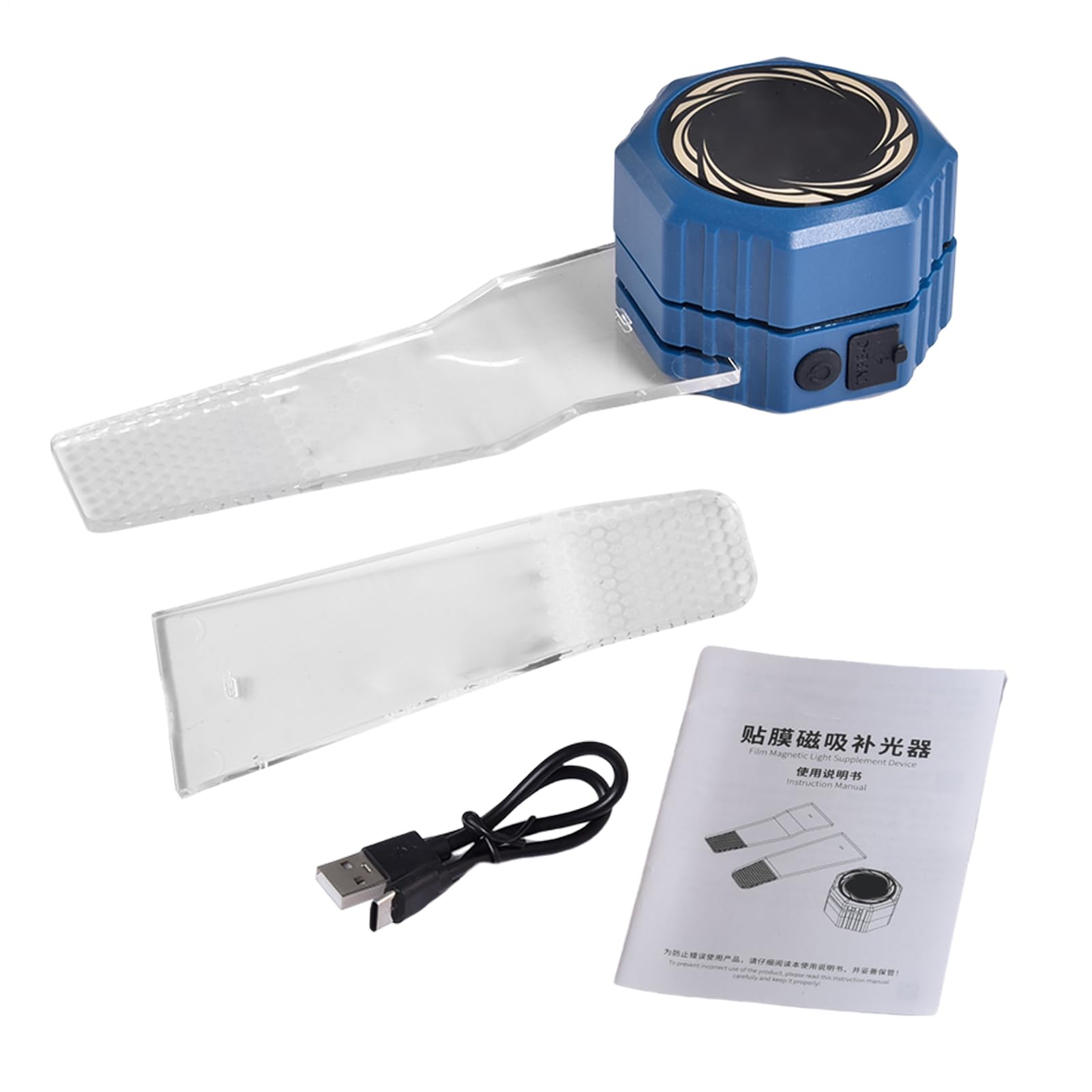 Lampe de découpe pour film portative avec ciseaux magnétiques pour pose propre