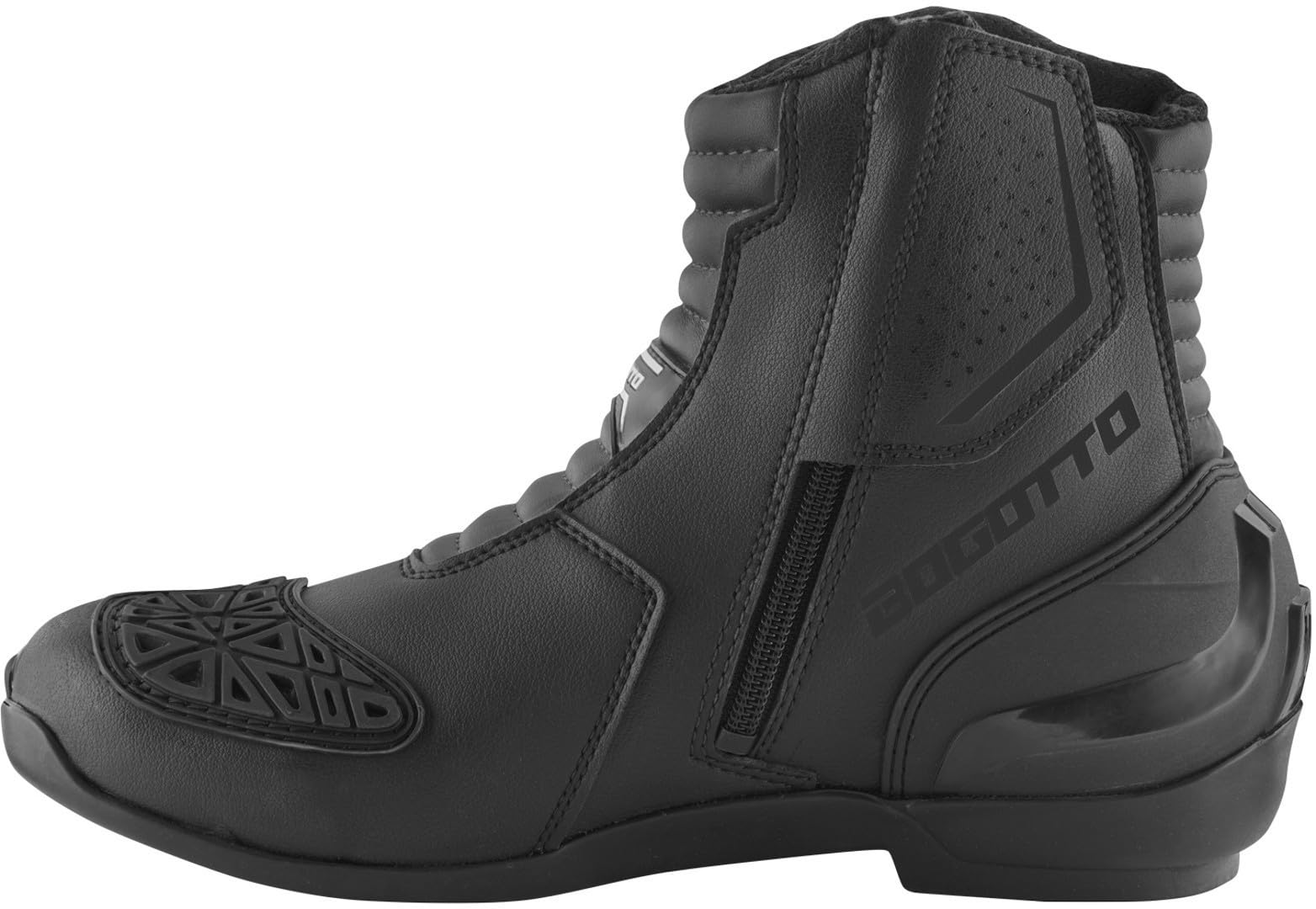 Bogotto Cartagena perforierte Motorrad Stiefel, schwarz, 44 | Atmungsaktiv