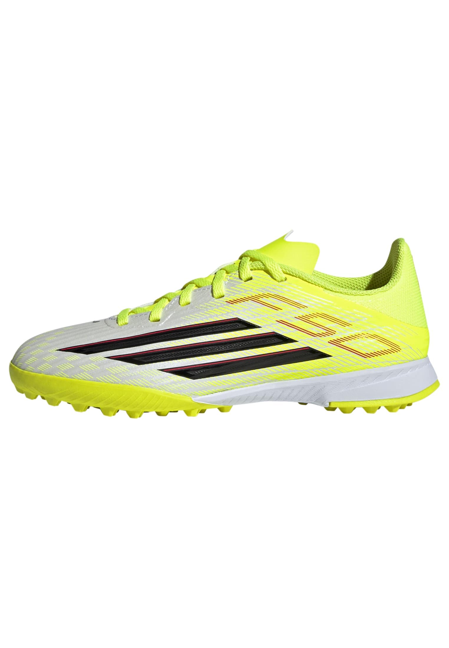 adidas Unisex Kids F50 League Turf Football Shoes Kids, Team Solar Yellow 2/core Black/Lucid red, 11.5 UK Child