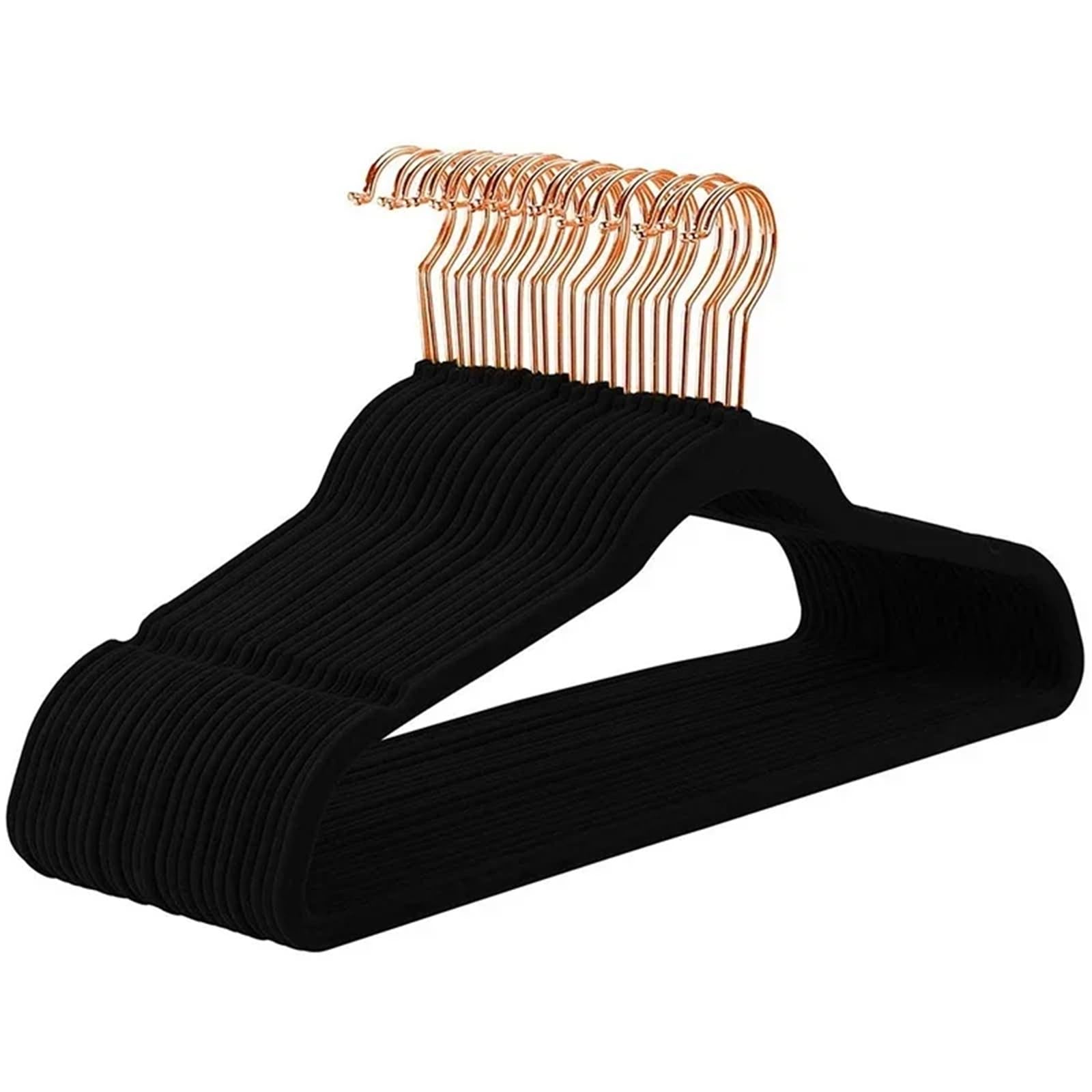 Flocked Hangers Anti-slip Flocking Hanger Velvet Adult Clothes Rack Non-marking Plastic Wardrobe Store Storag(A01-45CM)