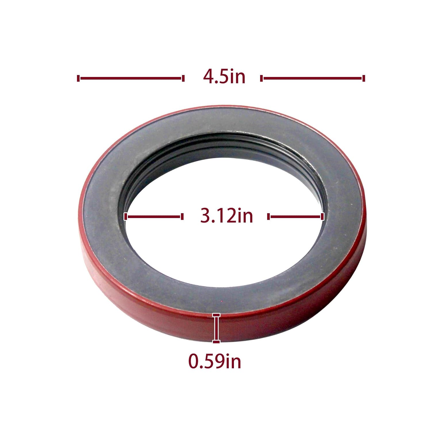 4PCS Oil Seal 3.125" X 4.506" Compatible with Dexter 10K 12K 15K Trailer Axles AL-KO 10K-16K axles Rockwell 12K-16K Axles Replace 010-056-00 01005600 091023 568217