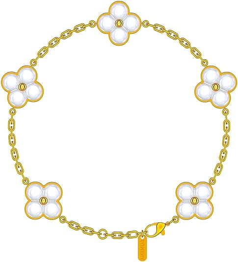 Gold Tone Clover Bracelet for Women