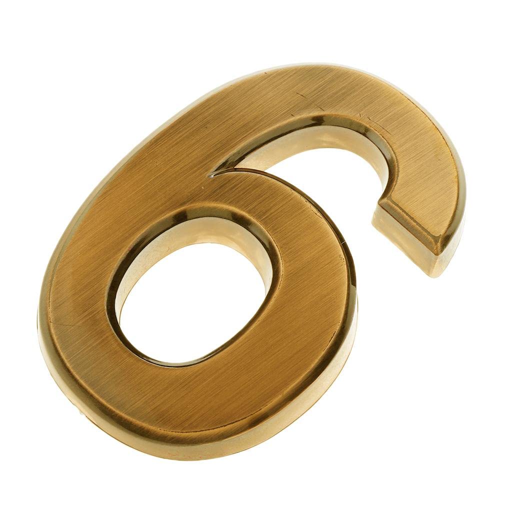 Números de casa grandes, Decoración de domicilio, Número puerta exterior, dirección moderno, Números entrada con señales tráfico(Number 6)